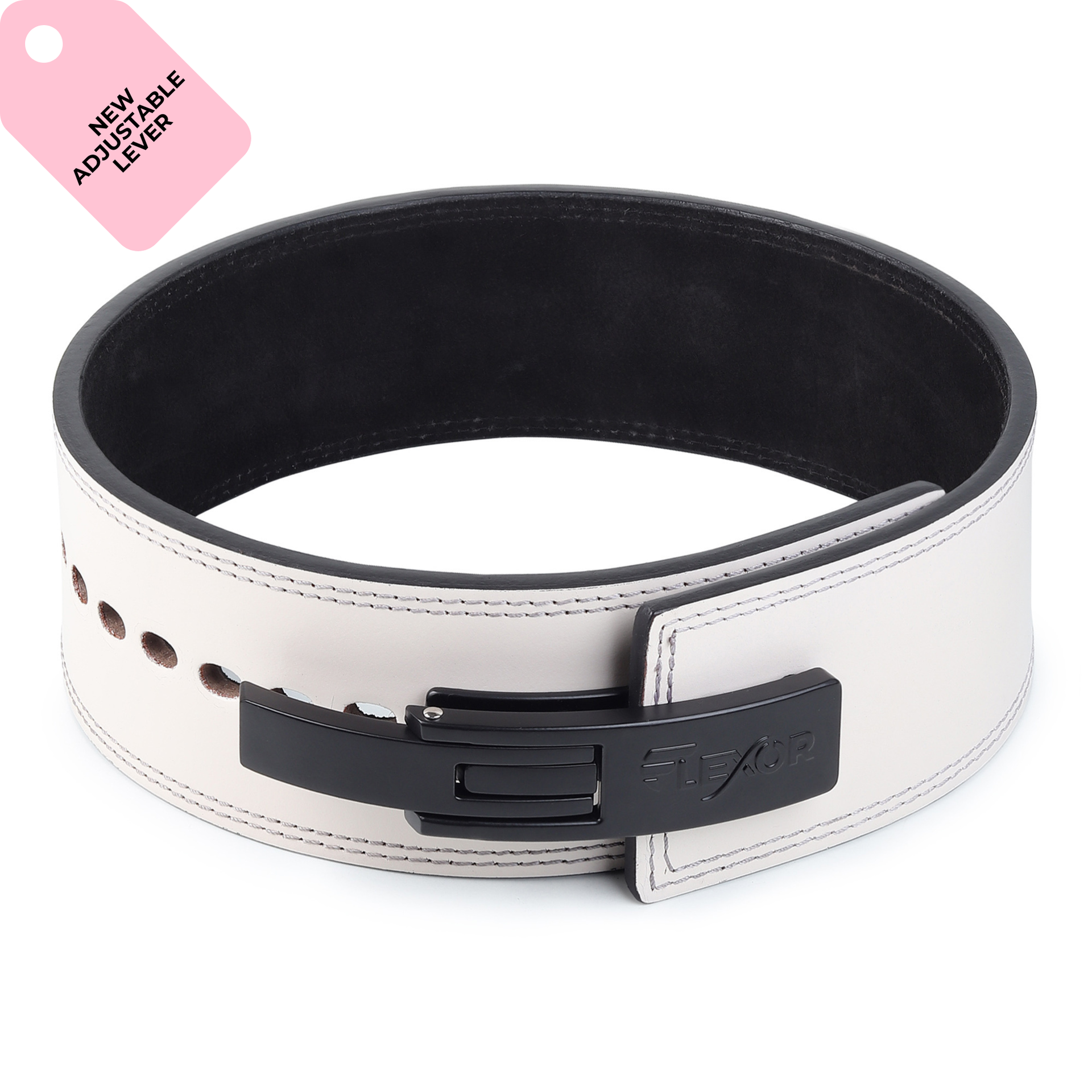 Illustration of the Flexor 10mm Micro-Adjustable Powerlifting Lever Belt